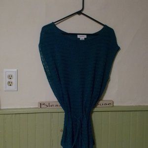 Calvin Klein short sleeve green sweater nwot L